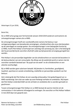 Contract Piet Hollaar