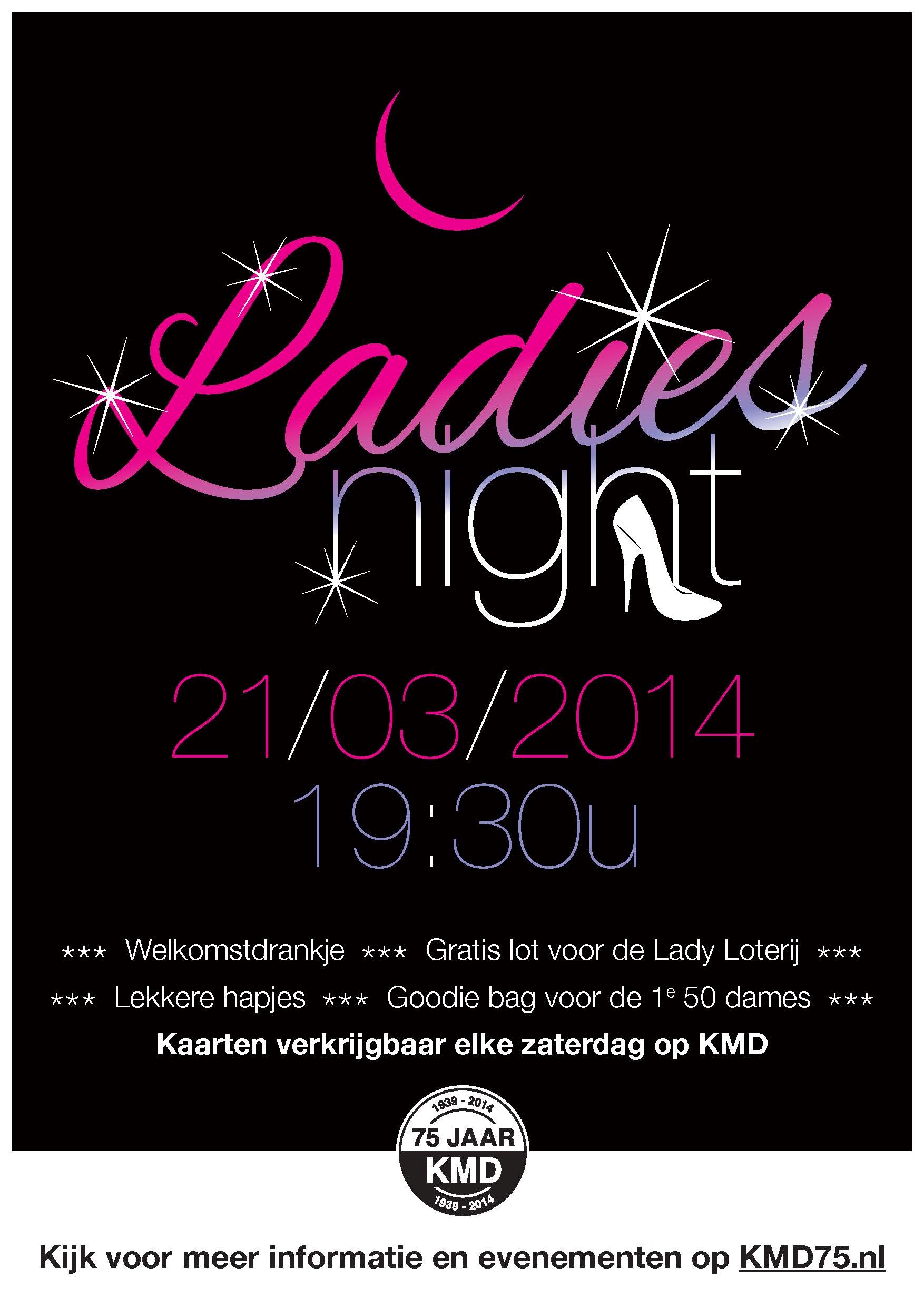 Ladies Night op 21 maart as