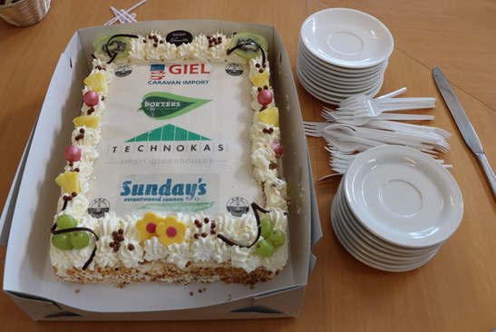 De sponsor taart