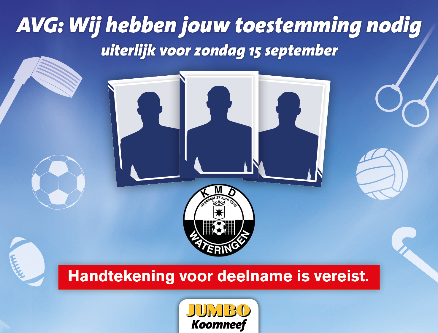 Lokale Toppers bij Jumbo Koornneef. Zaterdag 7 september worden de eerste spelers op de foto gezet