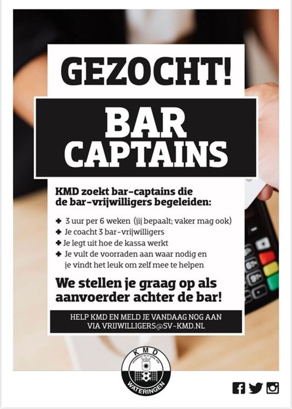 Gezocht! Bar Captains