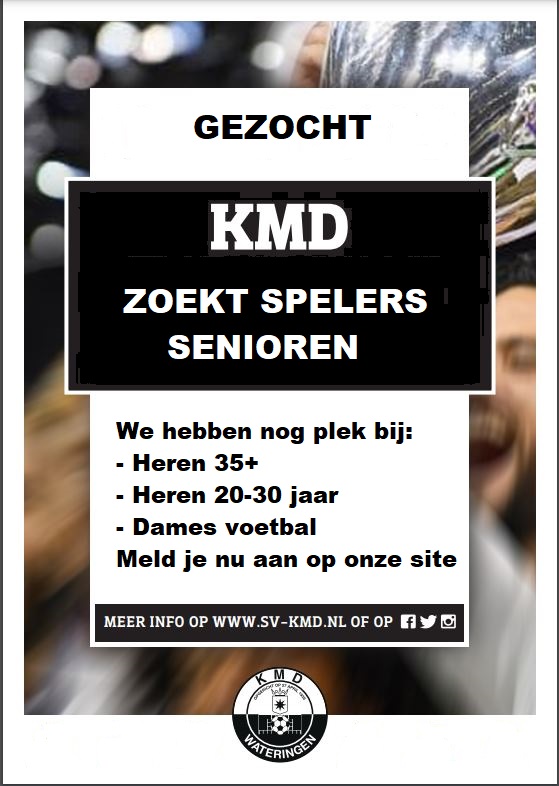 KMD zoekt spelers senioren