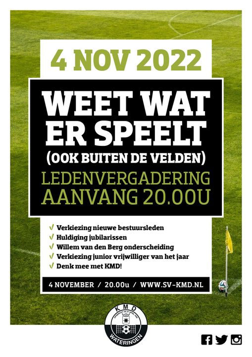 Save the date: Buitengewone ALV op 28 oktober & reguliere ALV op 4 november