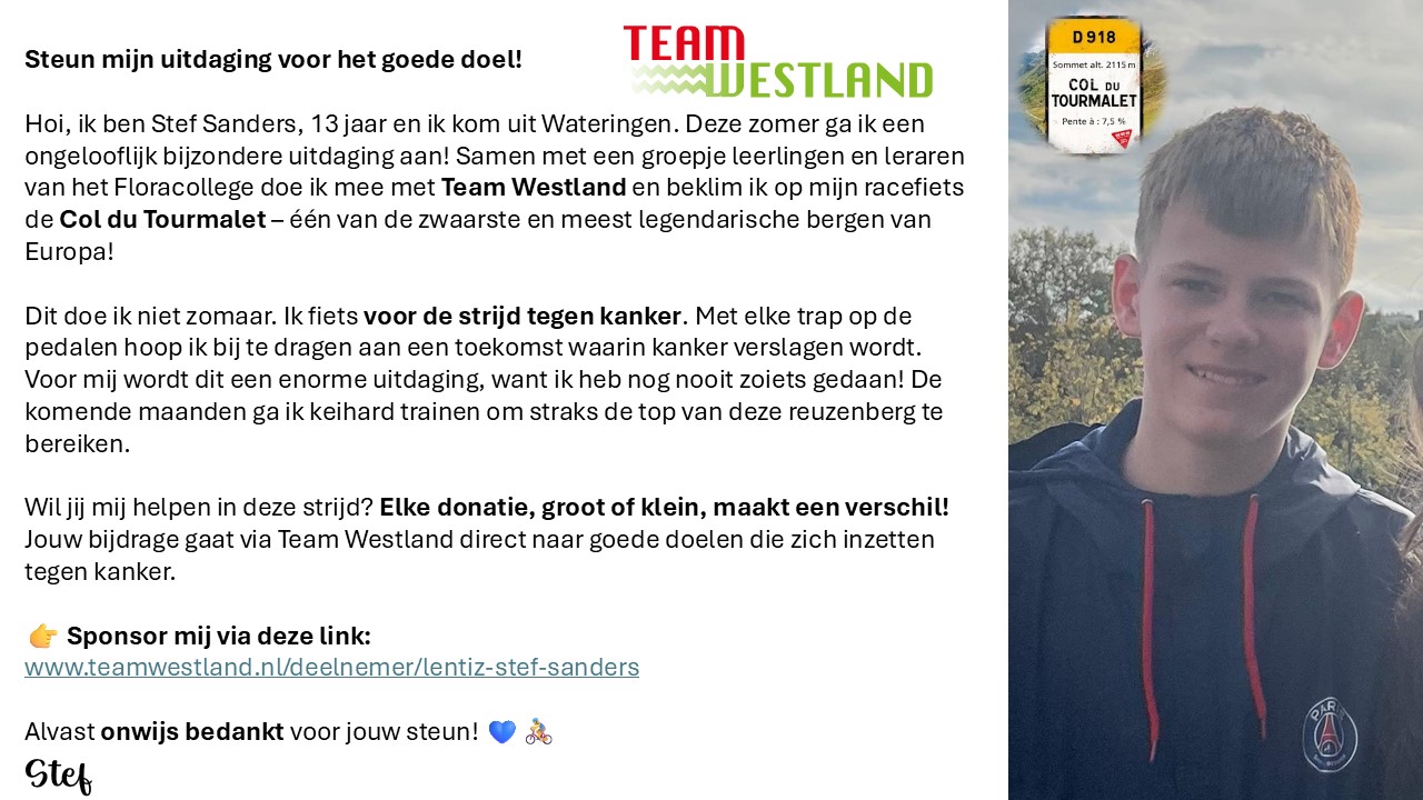 Steun mijn uitdaging voor het goede doel!     