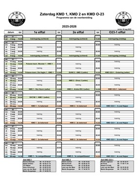 Voorbereiding seizoen 2025-2026 def versie 4