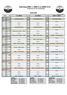 Voorbereiding seizoen 2025-2026 def versie 6