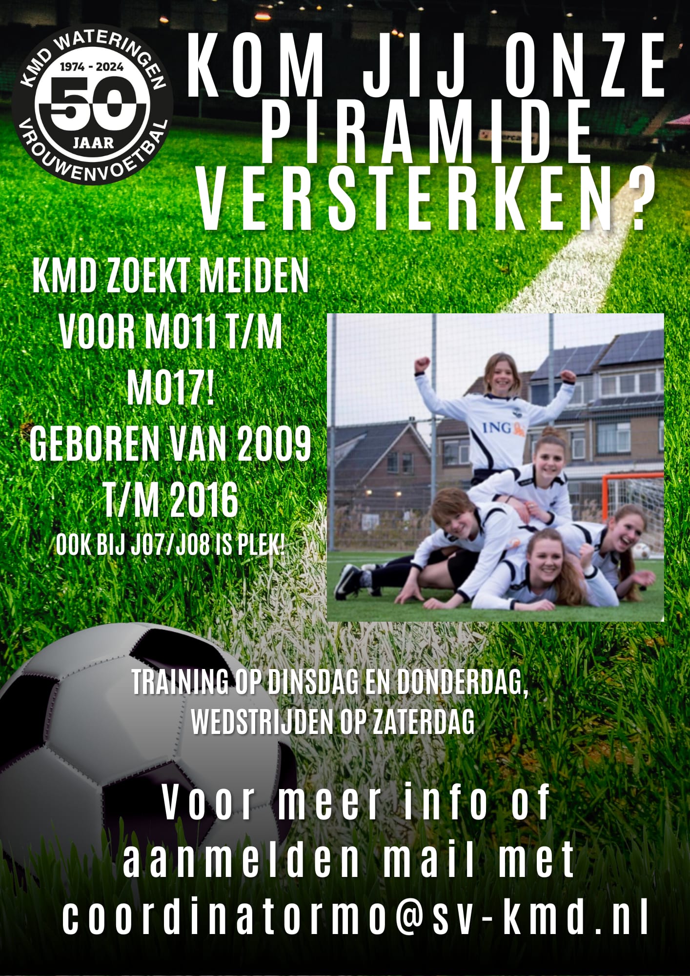 Gezocht speelsters voor MO11 t/m MO17