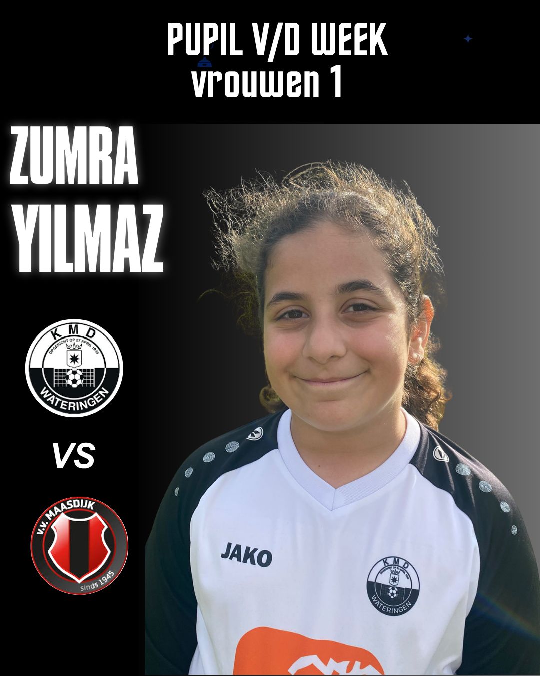 Pupil van de week KMD VR1  - vv Maasdijk VR1