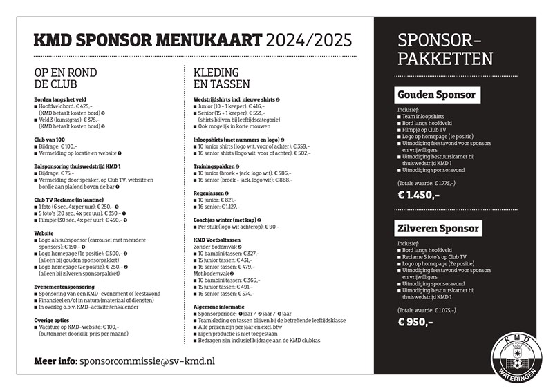 KMD-SponsorMenukaart 2025